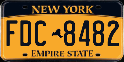 NY license plate FDC8482