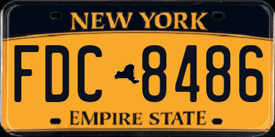 NY license plate FDC8486