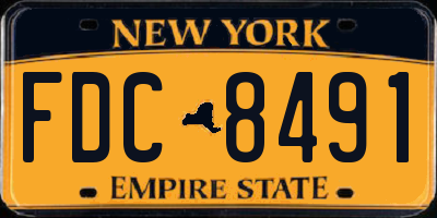 NY license plate FDC8491