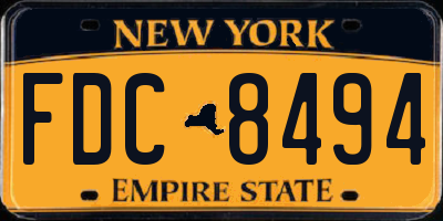 NY license plate FDC8494