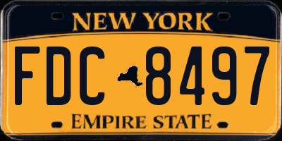 NY license plate FDC8497