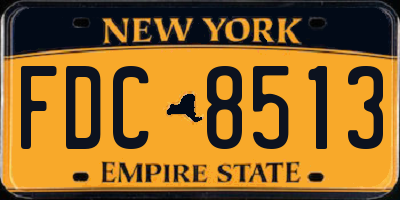NY license plate FDC8513