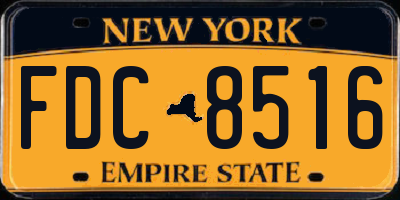 NY license plate FDC8516