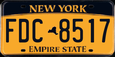 NY license plate FDC8517