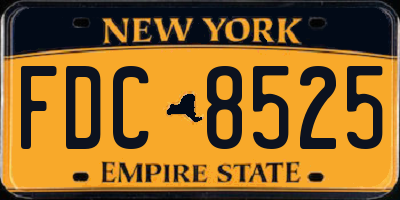 NY license plate FDC8525