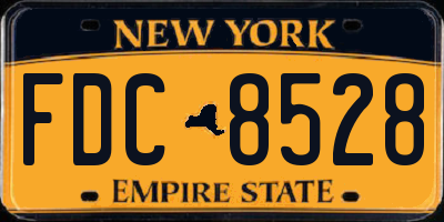 NY license plate FDC8528