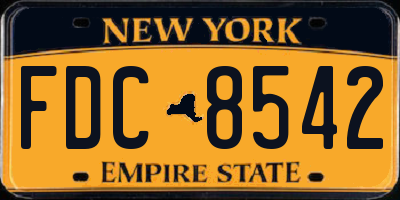 NY license plate FDC8542