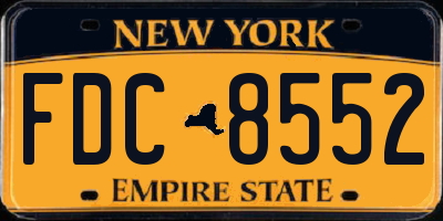 NY license plate FDC8552