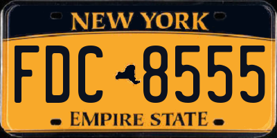 NY license plate FDC8555