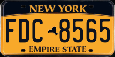 NY license plate FDC8565