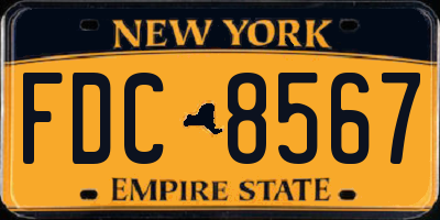 NY license plate FDC8567