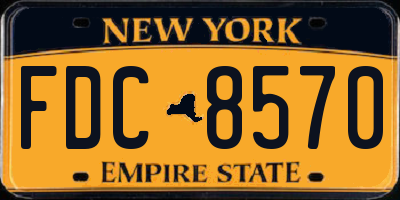 NY license plate FDC8570
