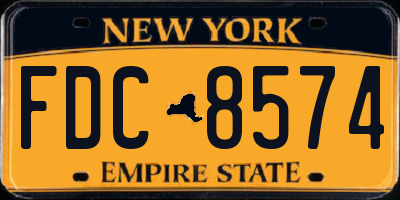 NY license plate FDC8574