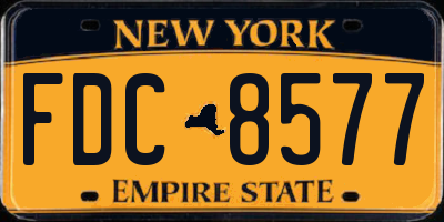 NY license plate FDC8577