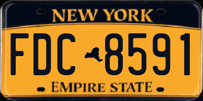 NY license plate FDC8591