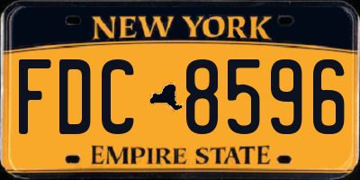 NY license plate FDC8596