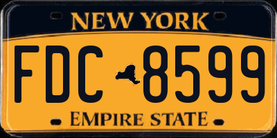 NY license plate FDC8599
