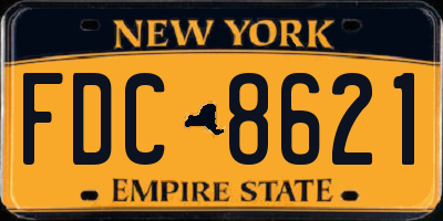 NY license plate FDC8621