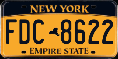 NY license plate FDC8622