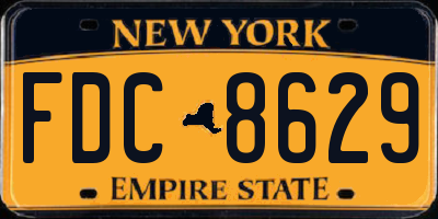 NY license plate FDC8629