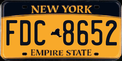 NY license plate FDC8652