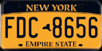 NY license plate FDC8656