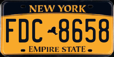 NY license plate FDC8658