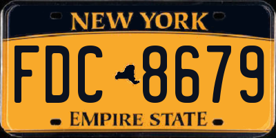 NY license plate FDC8679