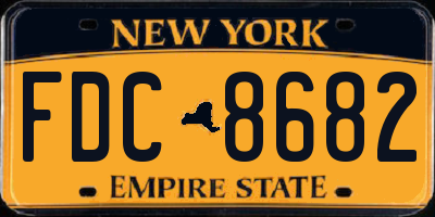 NY license plate FDC8682