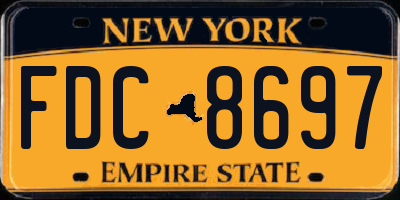NY license plate FDC8697