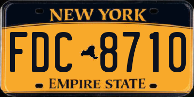 NY license plate FDC8710