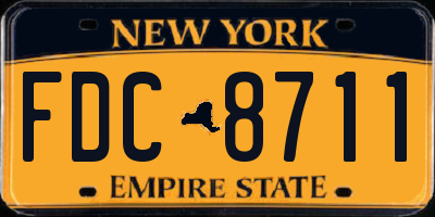 NY license plate FDC8711