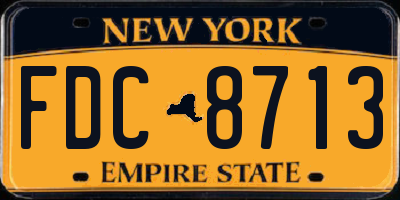NY license plate FDC8713