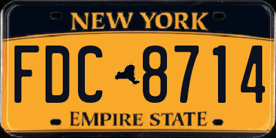 NY license plate FDC8714