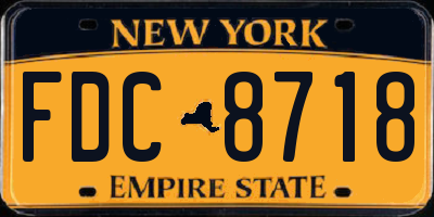 NY license plate FDC8718