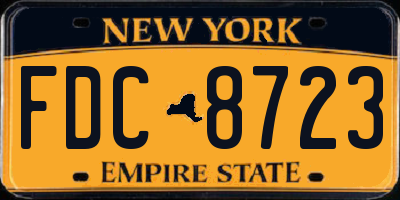 NY license plate FDC8723