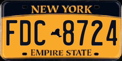 NY license plate FDC8724