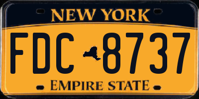 NY license plate FDC8737