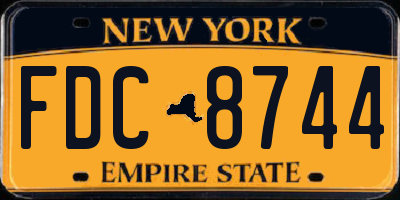 NY license plate FDC8744