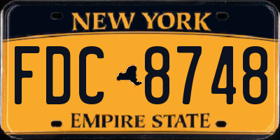 NY license plate FDC8748