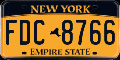 NY license plate FDC8766
