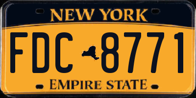 NY license plate FDC8771