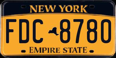NY license plate FDC8780