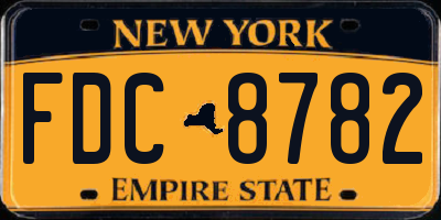 NY license plate FDC8782