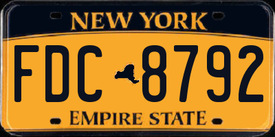 NY license plate FDC8792