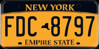 NY license plate FDC8797
