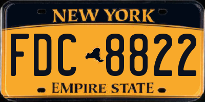 NY license plate FDC8822
