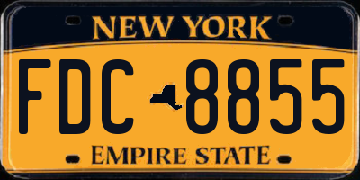 NY license plate FDC8855