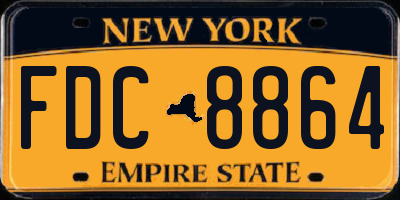 NY license plate FDC8864