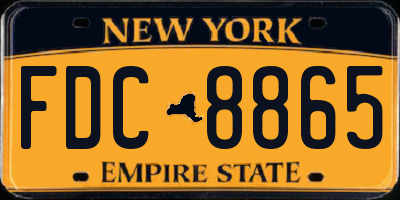 NY license plate FDC8865